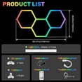 thumbnail image 5 of ALLYES Hexagon RGB Lights - Smart RGB LED Wall Lights with Music Sync, DIY Dimmable for Gaming Room, TV, Bedroom, Bar, Gym, 5 of 7
