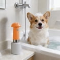 thumbnail image 5 of Rechargeable Electric Pet Shampoo Foamer - Soap Dispenser with Quick Foam Generation, Multi-pet Bathing Essential for Dogs and Cats, Orange, 5 of 6