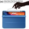 thumbnail image 4 of Case For Ipad Pro 12.9 Inch 2020, Ultra-Thin Smart Cover With Pen Holder, Automatic Sleep / Wake Up, Protective Cover Case For Ipad Pro 12.9 2020 4th Gen - Navy Blue, 4 of 7