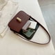 thumbnail image 2 of Bolso de hombro de cuero PU Vintage Ndcxsfigh Mini monedero con solapa cuadrada Negro, 2 of 8