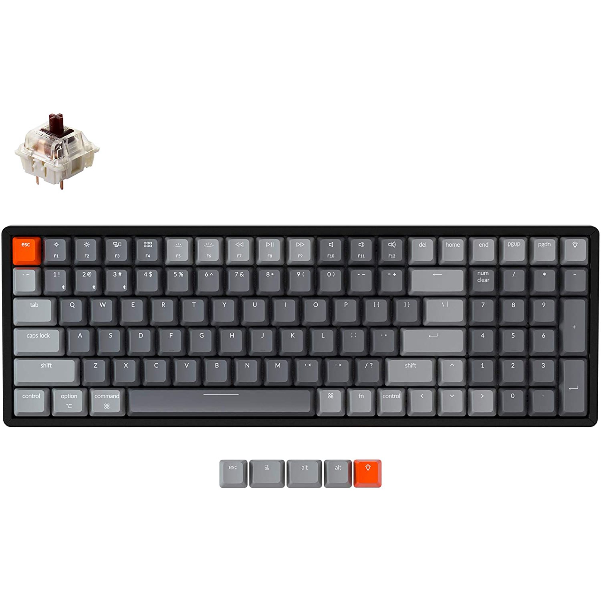 Wireless Bluetooth/USB Wired Gaming Mechanical Keyboard, Compact