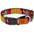 thumbnail image 1 of Buckle-Down Green Dragons Smoking Purple Martingale Dog Collar, 1 of 1