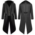thumbnail image 5 of Ropa vintage medieval para hombre, esmoquin vintage punk largo para hombre, 5 of 5