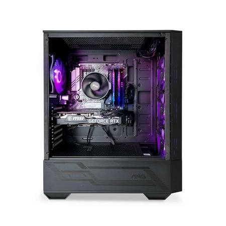 NSX GAMING PC Desktop – AMD Ryzen 5 4500 3.6 GHz, RTX 3050 Ventus 2X Oc, 512 GB NVME SSD, 16gb DDR4 Rgb RAM 3600, 650W Bronze PSU, Windows 11 Home, Wifi Ready