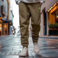 thumbnail image 3 of Dalix Alien Embroidered Sweatpant Heavy Weight Fleece Relaxed Fit Lounge Mens in Desert Taupe XL X-Large, 3 of 5