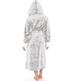 thumbnail image 4 of 2023 Fleece Bathrobe Women Soft Dressing Gown Hooded Fluffy Towling Bath Robe-1, 4 of 5