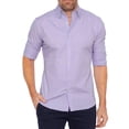 thumbnail image 1 of Faithtur Men Slim Fit Shirts Solid Color Hidden Zipper Button-Down Long Sleeve Tops Turn-Down Collar Spring Fall Casual Clothes, 1 of 4