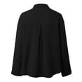 thumbnail image 5 of Yuanlong Womens Blouses Ladies Button Down Lapel Long Sleeved Solid Shirts Spring Autumn Casual Blouses Tops With Pocket, 5 of 5