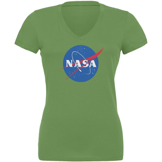 NASA Logo Juniors V-Neck T Shirt
