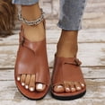 thumbnail image 6 of MLCDZ Slippers for Women Open Toe Bunion Sandals-Orthopedic Bunion Corrector Sandals Wide Width Arch Support Sandals Indoor Outdoor Soft Slides Flat Ankle Beach Shoes Roman Loafers Sandals Orange 40, 6 of 9
