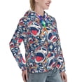 thumbnail image 6 of Lsque cool rock Skull Pattern Casual Women's Hoodie,Hooded Sweatshirt with Kangaroo Pocket,Pullover Hoodie with Eye-catching Drawstrings-Medium, 6 of 7