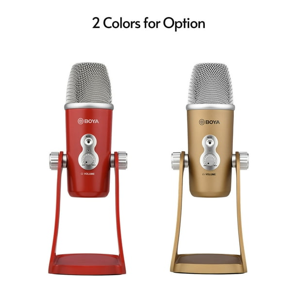 BOYA BY-PM700 Micrô USB để bàn Micrô điện dung máy tính bằng kim loại có chân đế cho PC Máy tính xách tay Ghi âm giọng hát Hội nghị phỏng vấn Podcasting Tương thích với Windows & System