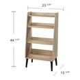 thumbnail image 4 of Southern Enterprises Berritza Wood Midcentury Modern Bookshelf in Natural, 4 of 7