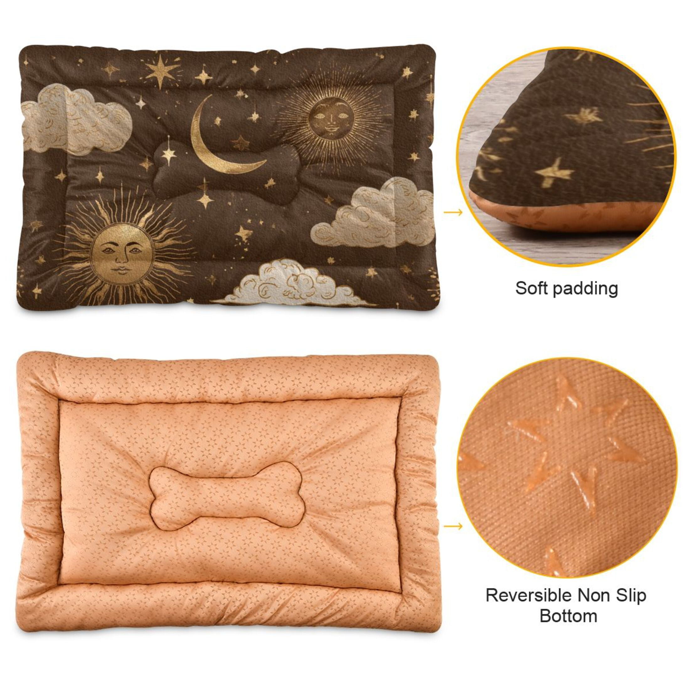 Cozy Mat Pet Bed Indoor Outdoor Warm Soft For Cat Dog Puppy(S/M) Celestial Moti