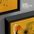 thumbnail image 4 of wall26 Framed Canvas Print Wall Art Set Paint Stroke Graffiti Basketball Player Sports &amp; Fitness Athletes Digital Art Pop Art Modern Portrait for Living Room, Bedroom, Office - 16"x24"x, 4 of 5