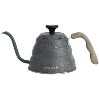 Coffee Gator Gooseneck Kettle with Thermometer, 52 oz Pour Over Coffee  Kettle for All Stovetops w/Precision Drip Spout, 6.5 Cup