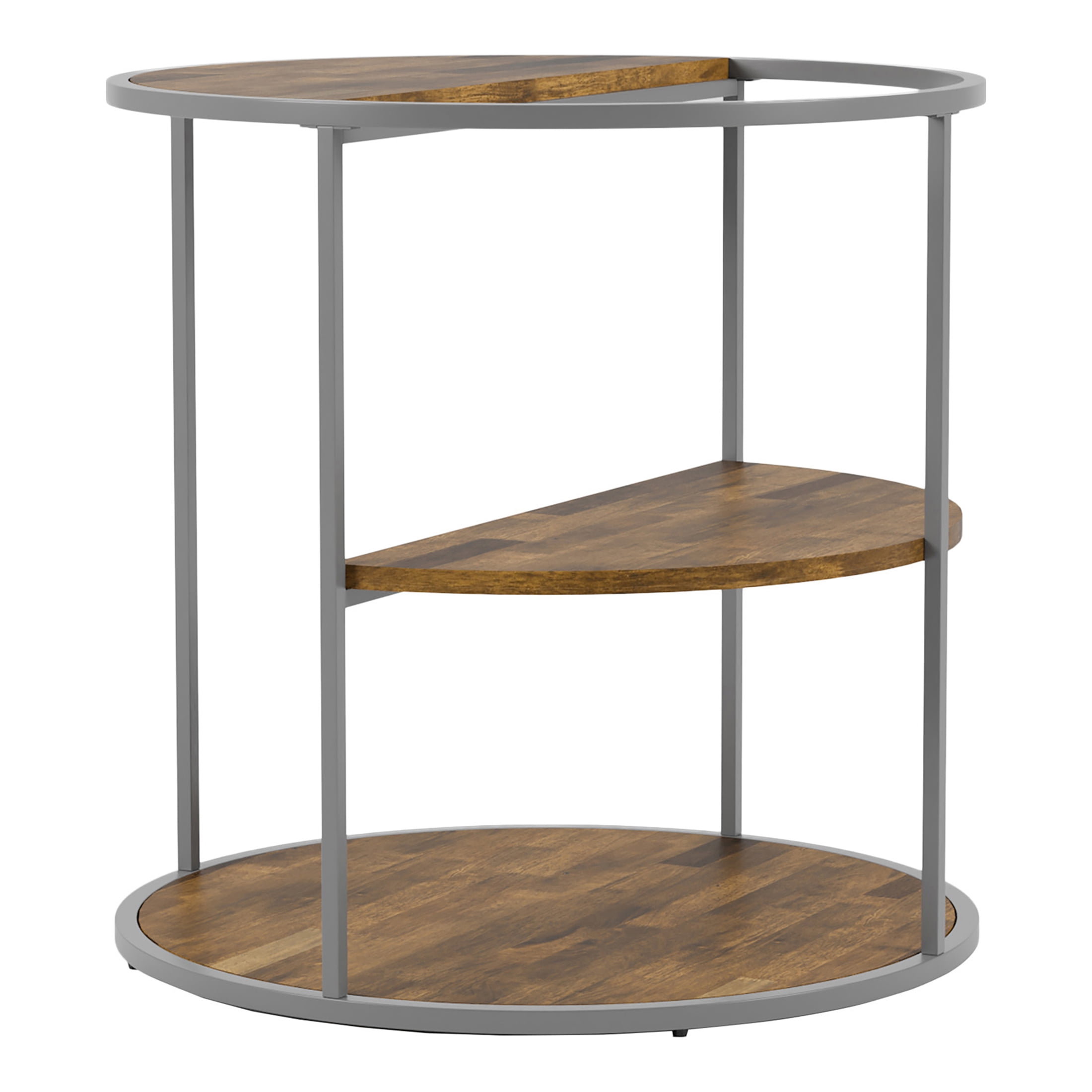 Furniture of America Adelia 2-Shelf End Table, Gray