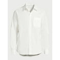 thumbnail image 6 of Free Assembly Men's Stretch Oxford Solid Shirt with Long Sleeves, Sizes XS-3XL, 6 of 7