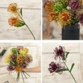 thumbnail image 3 of Kearding 6X flor artificial planta falsa decoración de boda accesorios de festival mano de obra tamaño compacto exquisita calcomanía para el Decoración Púrpura, 3 of 6