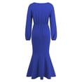 thumbnail image 5 of Aayomet Long Dresses for Women V Neck Casual Loose Flowy Swing Shift Dresses,Blue S, 5 of 5