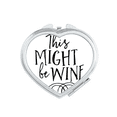 thumbnail image 1 of This Might Be Wine Lace Design Mirror Travel Magnification Portable Handheld Pocket Makeup, 1 of 3