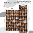 thumbnail image 5 of Orange and Black Plaid Christmas Snowflake Pattern Toddler Nap Mats for Kids Preschool,60"x20" Sleeping Mat Bag or Kids,Toddler Sleeping Bag,Toddler Nap Mat or Daycare, 5 of 6