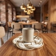 thumbnail image 2 of SLYNSHome Cotton Linen Insulation Mat, Woven Braided Heat Pad for Kitchen Countertop and Dining Table, Decorative Non-Slip Coaster for Hot Cups Pots and Cookware,16cm, 2 of 5