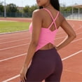 thumbnail image 5 of Xdegoge Womens Criss Cross Backless Athletic Tank Top Breathable Moisture Wicking Slim Fit Workout Yoga Gym Sports Compression Performance Activewear Daily Training Tees, 5 of 7