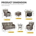thumbnail image 4 of Bellefurn 10 Pieces Outdoor Patio Furniture Set with Fire Pit Table,Swivel Glider Chair,Sectional Sofas,PE Wicker Rattan Patio Conversation Sets for Porch Balcony Patio Deck, 4 of 12