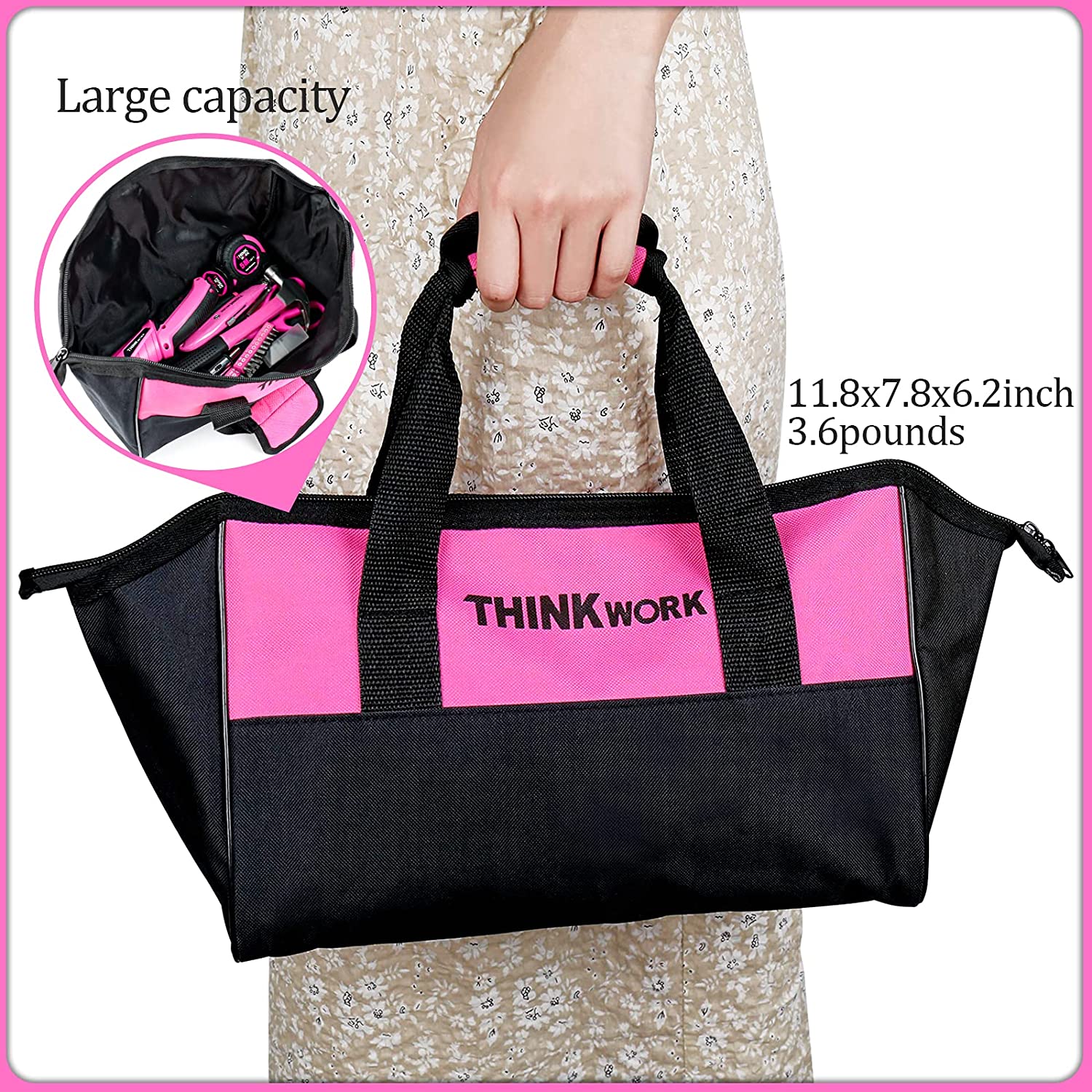 THINKWORK 41-Piece Pink Tool Kit with Electric Screwdriver photo 5