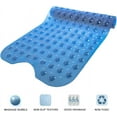 thumbnail image 2 of Sanmadrola Bath Tub Shower Mat 40 x 16 Inch Non-Slip and Extra Large, Bathtub Mat with Suction Cups, Machine Washable Bathroom Mats with Drain Holes Black, 2 of 7
