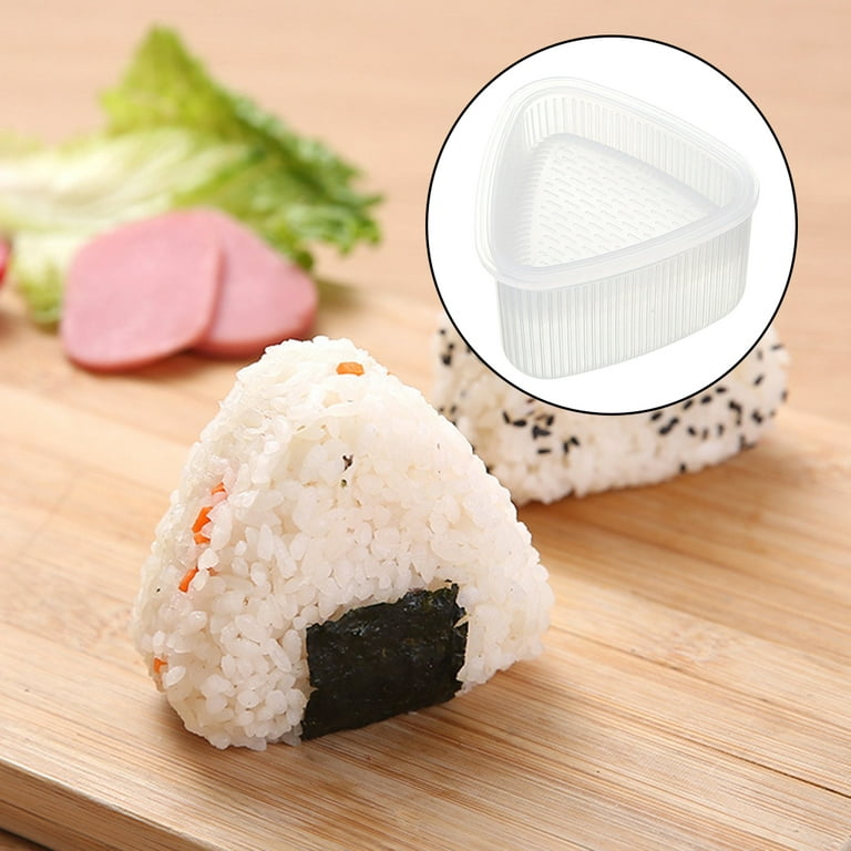 Onigiri sushi rice ball s beginners,Triangle kimbap sushi , accessories  plate sushi bazooka,Sushi kit diy mat bento 7.5x4.5cm 