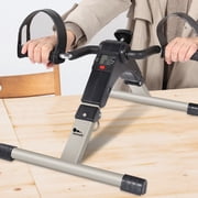 Himaly Portable Under Desk Pedal Exerciser, Holds 240 lbs, Folding Mini Exercise Bike with Adjustable Resistance for Arm & Leg Workout at Office, Home & Therapy