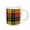 White, variant on 3drose, Image of Buchanan Clan Kilt Scottish Tartan Plaid Pattern, 11oz Two-tone Green Mug
