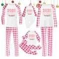 thumbnail image 3 of LEKODE 2025 Family Christmas Pajamas Sets Xmas Matching Pajama Sets Holiday Jammies Silk Pajamas for Women Womens Plus Size Pajamas Button Up Pajamas Soft Pajama Set for Women Pink (Mom)xl, 3 of 4