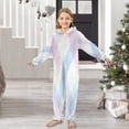 thumbnail image 5 of Soft Big Kids Onesie Pajamas Cozy Loose-Fit Jumpsuits for kids with Pockets for Christmas Lounge & Play Pastel Pink and Blue Plaid, 5 of 7