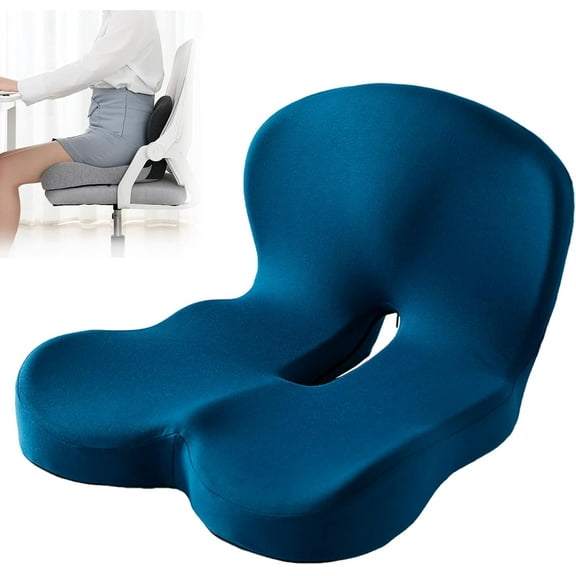 RoadSpine Tailbone & Lumbar Support Pillow, Non-Slip Seat Cushion for Office Chair, Car, Truck, Wheelchair & Home Use (1 Pc G)