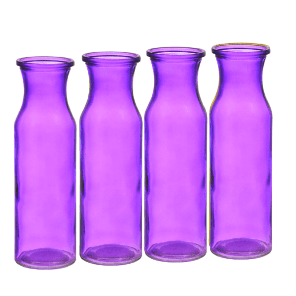 Translucent Glass Milk Jug Vases Bud Vases 7.75" Glass Milk Bottle