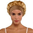 thumbnail image 1 of Bucket Hat For Home And Leisure With Satin Wide Brim Classic Style Suitable For All Seasons Travel Sleep Cap Fashion Accessory, 1 of 3