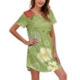thumbnail image 2 of Harpily SleepWear for Women Short Sleeve Crew Neck Mid Dress Built-in Side Pockets Summer Indoor Outfit XXXL, 2 of 4