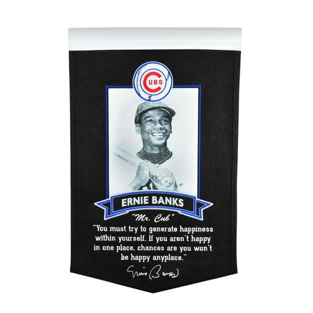 Winning Streak Sports 81100 Ernie Banks Icon Banner