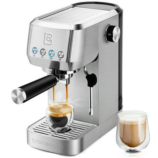Fricoffee Espresso Machine with Grinder Espresso Maker Stainless Steel with Milk Frother Cappuccino Machine Semi Automatic Espresso Machine