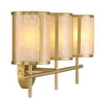 thumbnail image 5 of Warm Brass Three Light Bathroom Vanity from the Camden Collection, 5 of 6