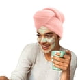 thumbnail image 3 of Toalla de pelo de microfibra | Paquete de 2 | Accesorios esenciales para el baño | Turbante de cabello de secado rápido para secado, 3 of 5