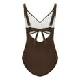 thumbnail image 7 of RYDCOT Bathing Suit for Women Tummy Control One Piece Swimsuit Criss Cross V Neck Monokini High Waisted Cutout Wrap Tie Back 1 Piece Swimwear Flash&nbsp;Deals Coffee, 7 of 7