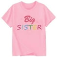 thumbnail image 3 of Big Sister Shirts for Girls Stylish Casual Letter Printed Short Sleeve Adorable T Shirt Top Size 10 Y-12 Y, 3 of 3