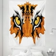 thumbnail image 1 of Eye Tapestry, Tiger Eyes Graphic Mascot Animal Face Bengal Cat Safari Predator Theme, Fabric Wall Hanging Decor for Bedroom Living Room Dorm, 5 Sizes, Orange Yellow Black, by Ambesonne, 1 of 1
