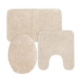 thumbnail image 2 of (2 pack) Mainstays Basic 3-Piece Polyester Bath Rug Set: Tan, Contour, Lid Cover and 20" x 32", 2 of 14