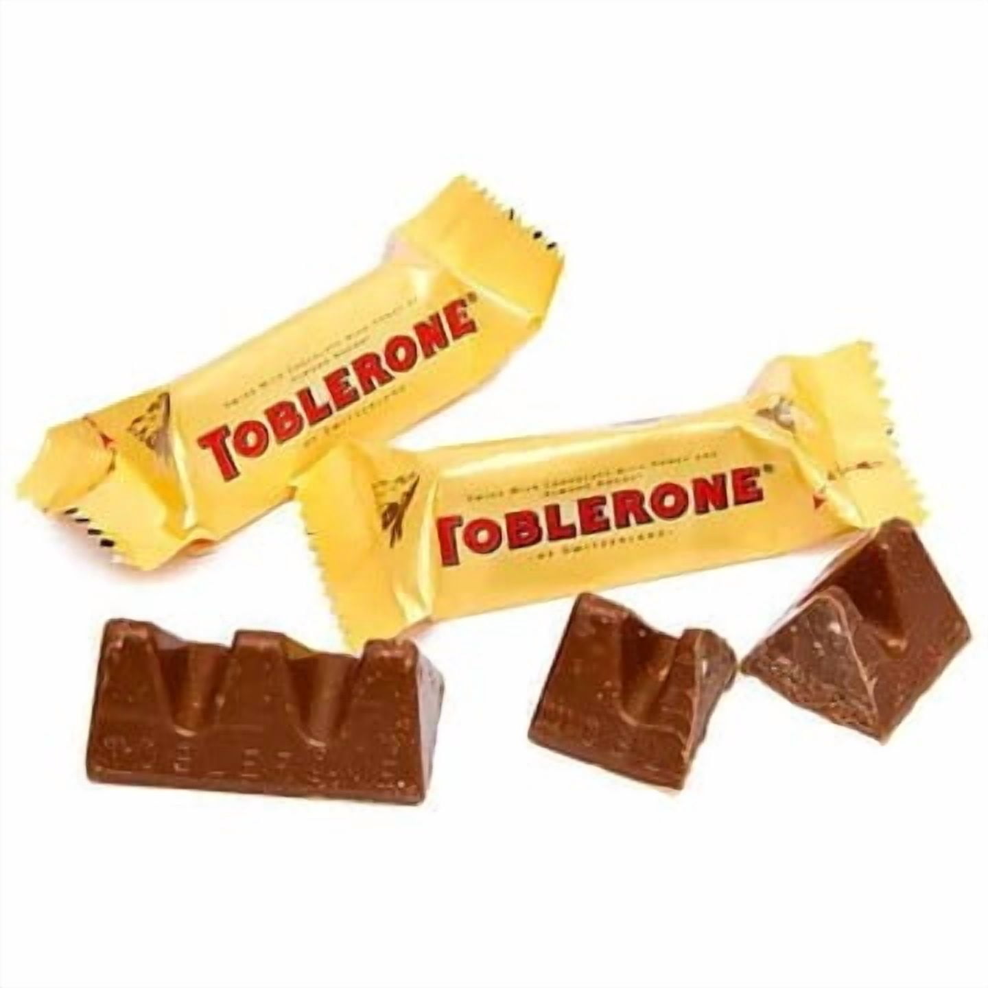 Swiss Milk Chocolate With Honey And Almond Nougat Toblerone Chocolate Bars Minis - 2 lb Bulk Chocolate
