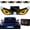 Style D, variant on Solar Demon Eye Led Car Window Light, Solar & USB Car Strobe Warning Light for Windshield/Rear Window, Waterproof Safety Flasher for SUV, Truck, Van